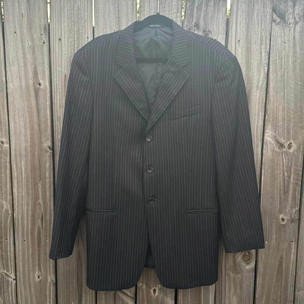 Armani Collezioni pin stripe suit jacket, size 42R